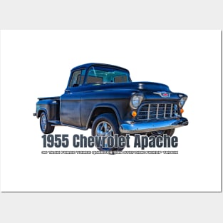 1955 Chevrolet Apache 36 Task Force Three Quarter Ton Stepside Pickup Truck Posters and Art